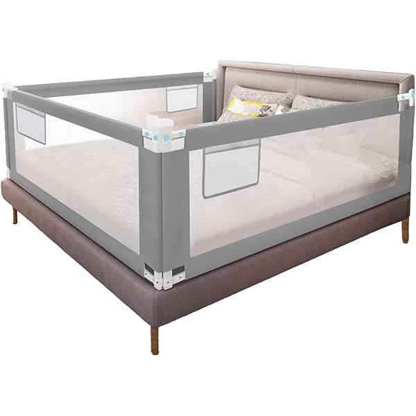 Amazon.co.jp: カトージ ポータブルベッドガード グレー SG 63166